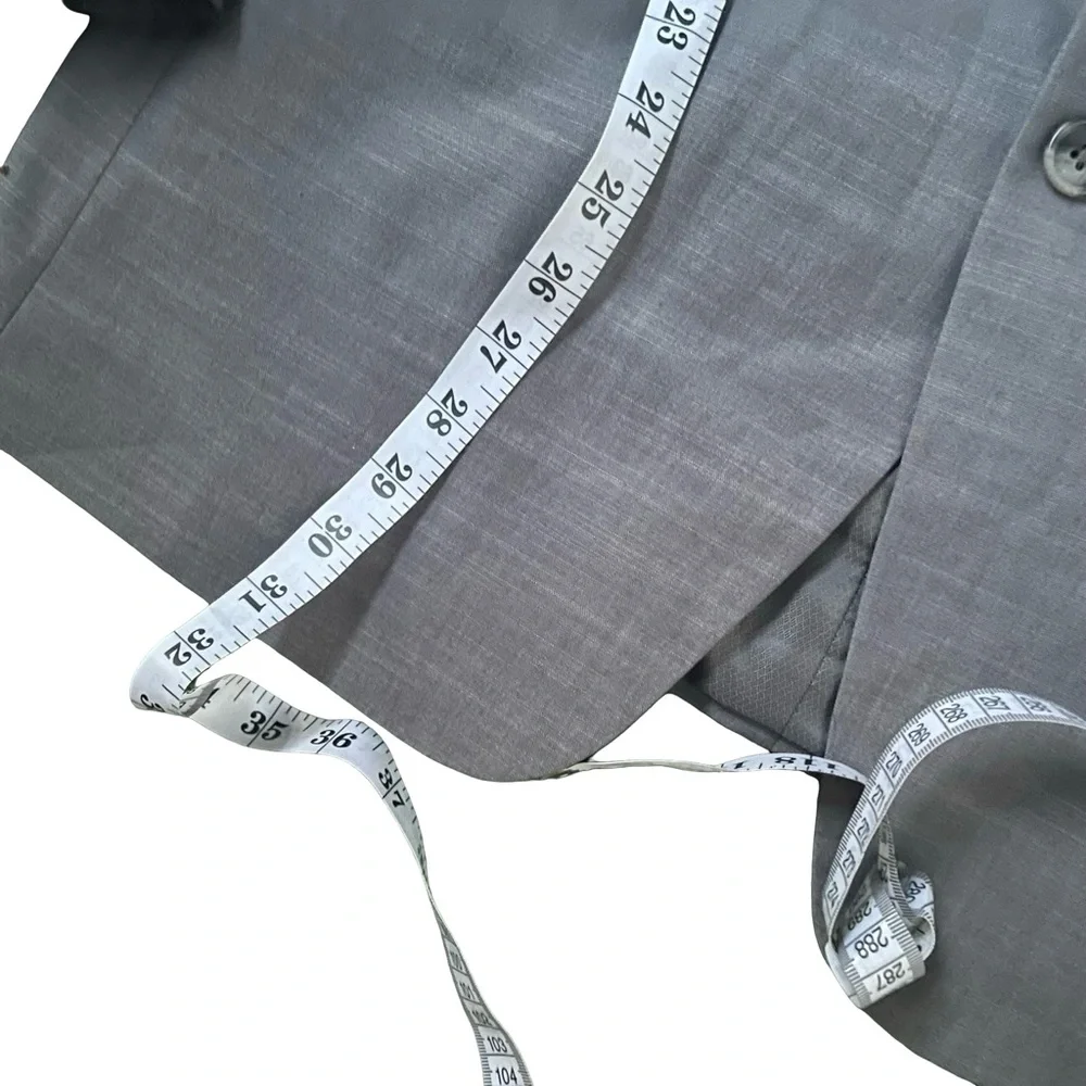 Andrew‎ Fezza Men’s Gray 2-Button Suit Jacket 44L Blazer Sport Coat